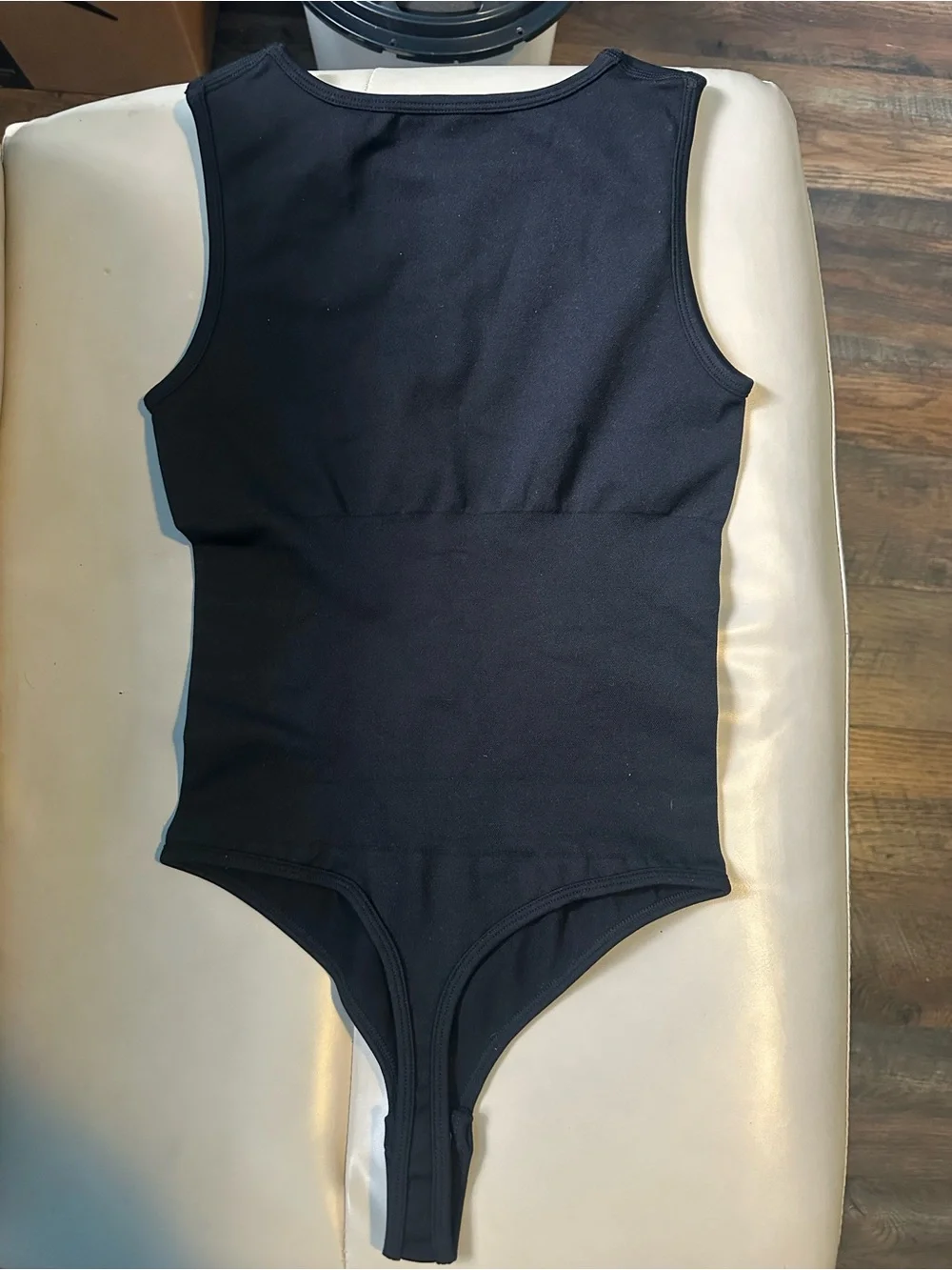 Black Sleeveless One-Piece Bodysuit